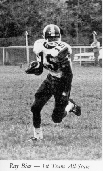 Ray Bias was number 15 and the All State Quaterback